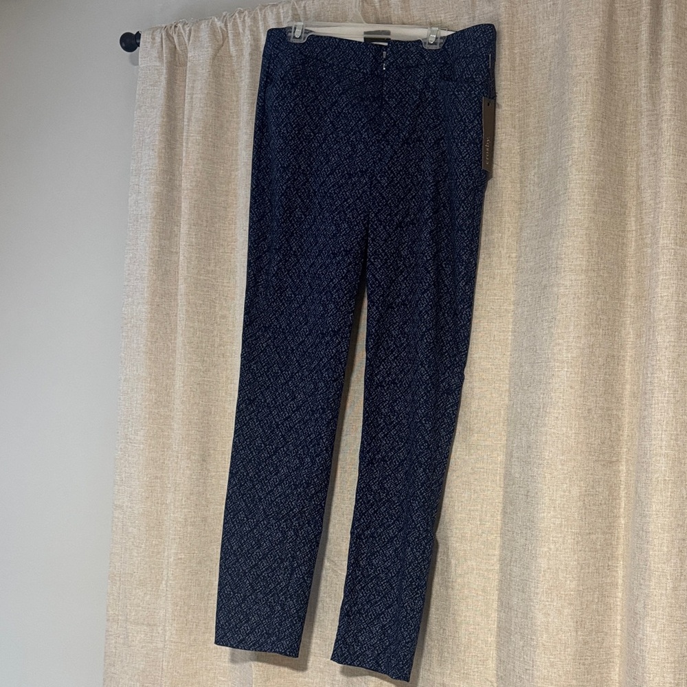 CROSBY by Mollie Burch Blue Patterned Ankle Pants